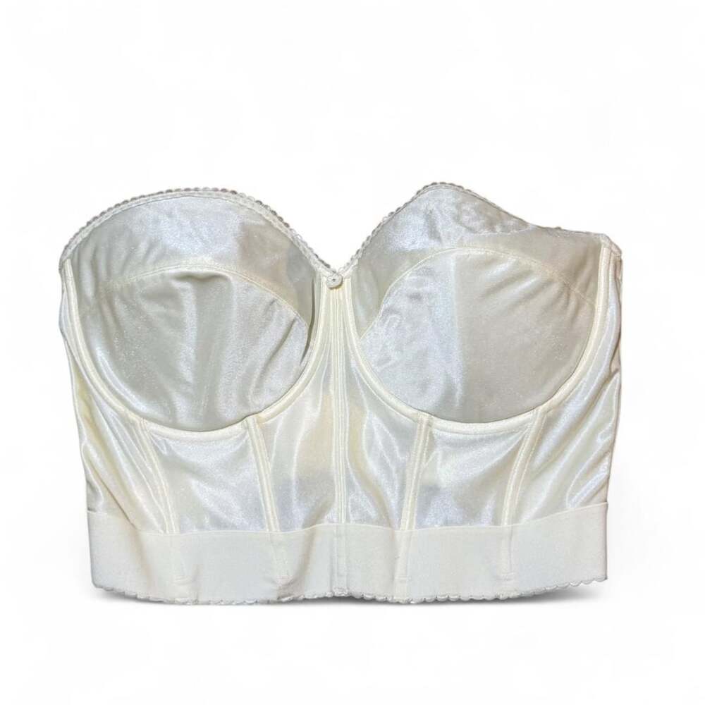 Dominique Intimate Apparel Ivory Satin Corset Longline Bra 44D